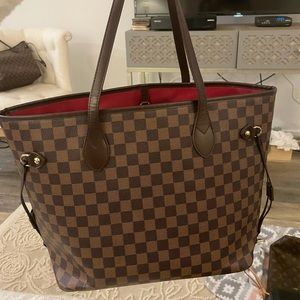 Daisy Rose Brown Checkered Tote Bag